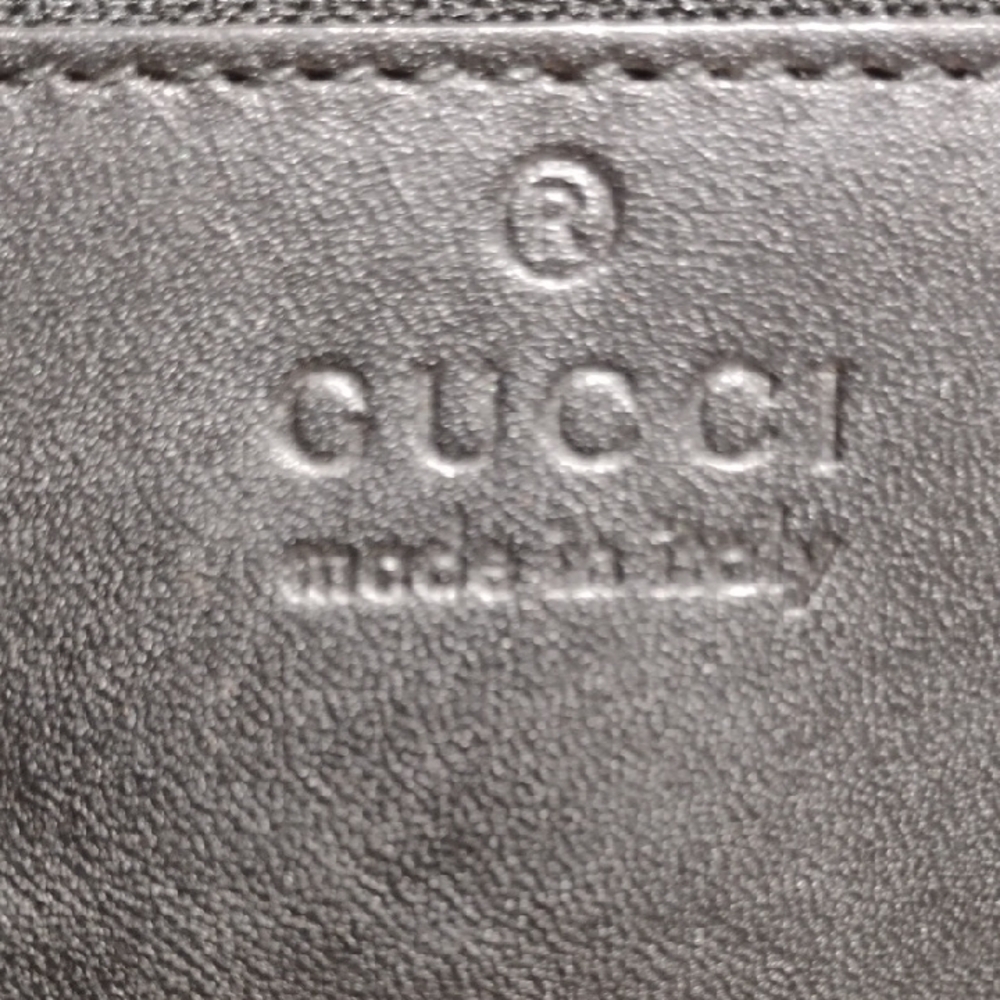 (#2) Authentic Gucci Red Canvas & Black Leather Color Block Tote Bag - Picture 2 of 11